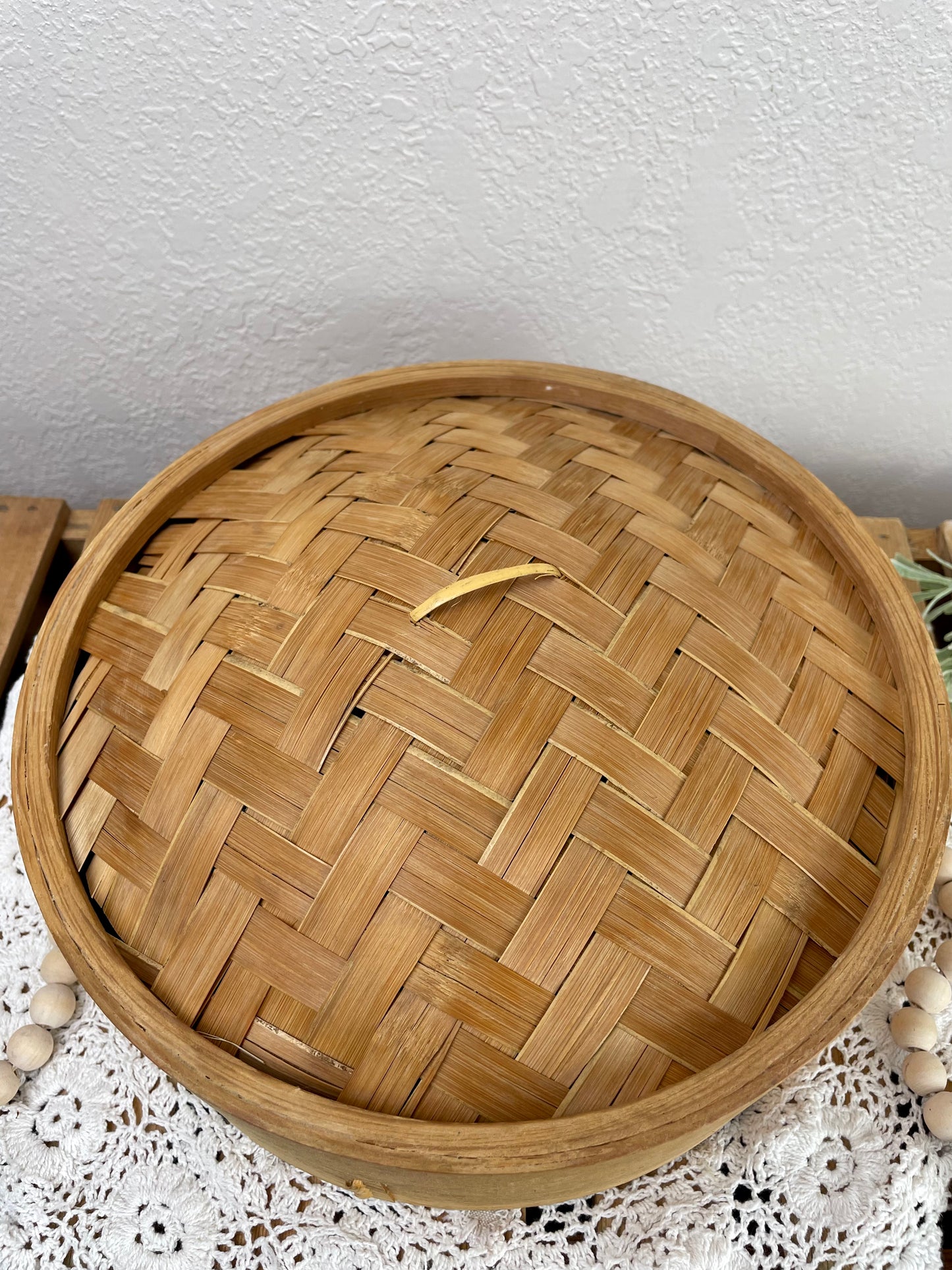 Vintage Bamboo Steamer Basket