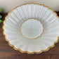 Vintage Anchor Hocking Fire King Scalloped Milk Glass Bowl Set