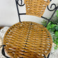 Vintage Miniature Metal and Rattan Chair