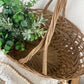 Large Vintage Woven Basket with Handle