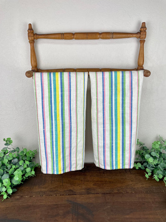 Vintage Striped Tea Towel Set