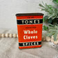 Vintage Tone’s Spice Tin- Whole Cloves