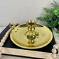 Vintage Brass Candle Holder with Drip Plate