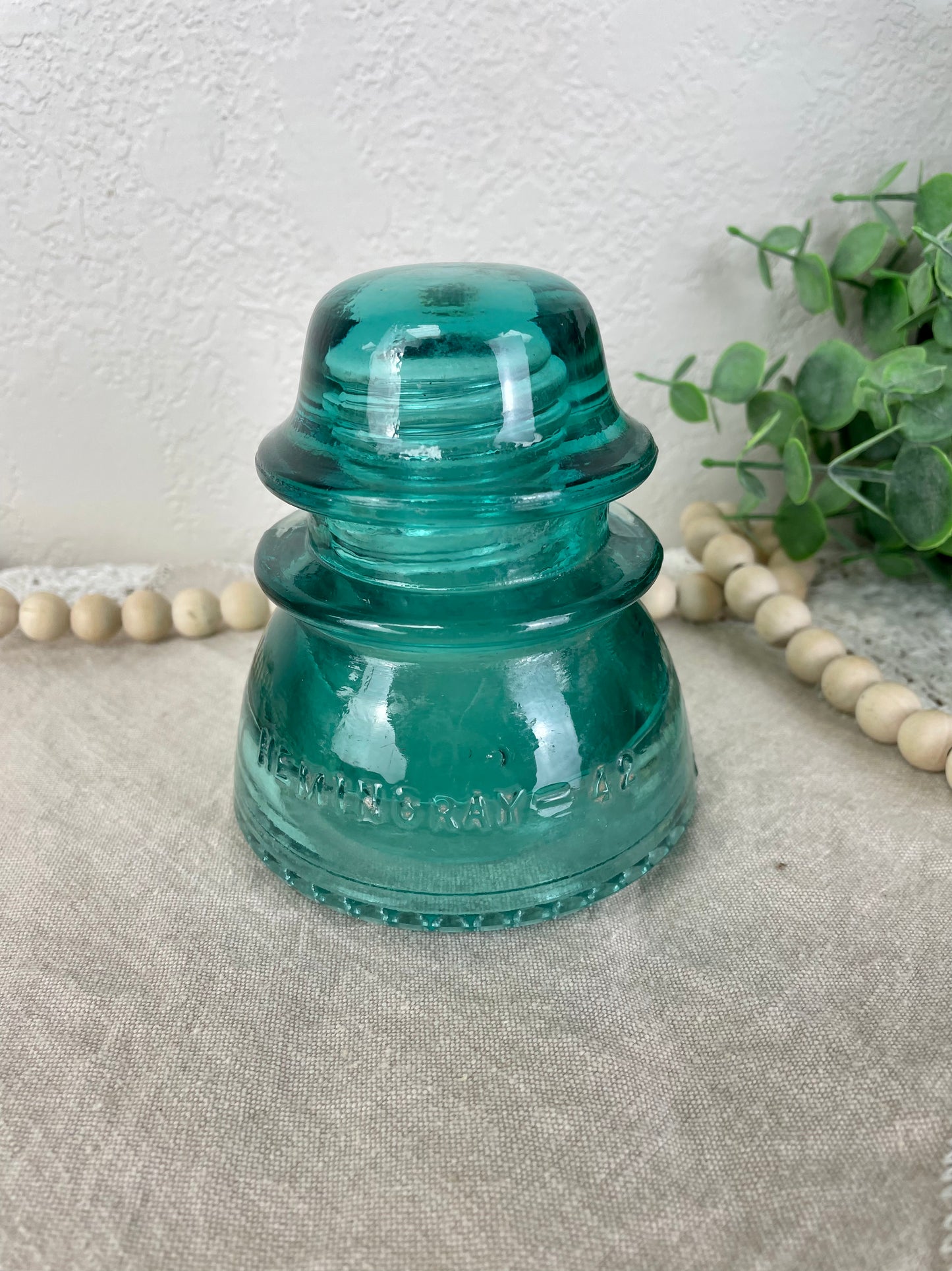 Vintage Blue Hemingray 42 Glass Insulator