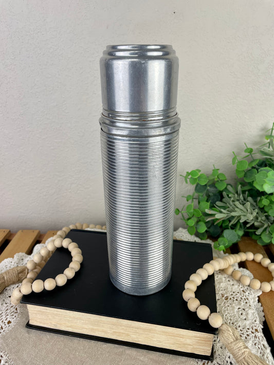 Vintage 1960’s Aluminum Thermos with Cork Top