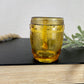 Vintage Amber Glass Whiskey Barrel Toothpick Holder