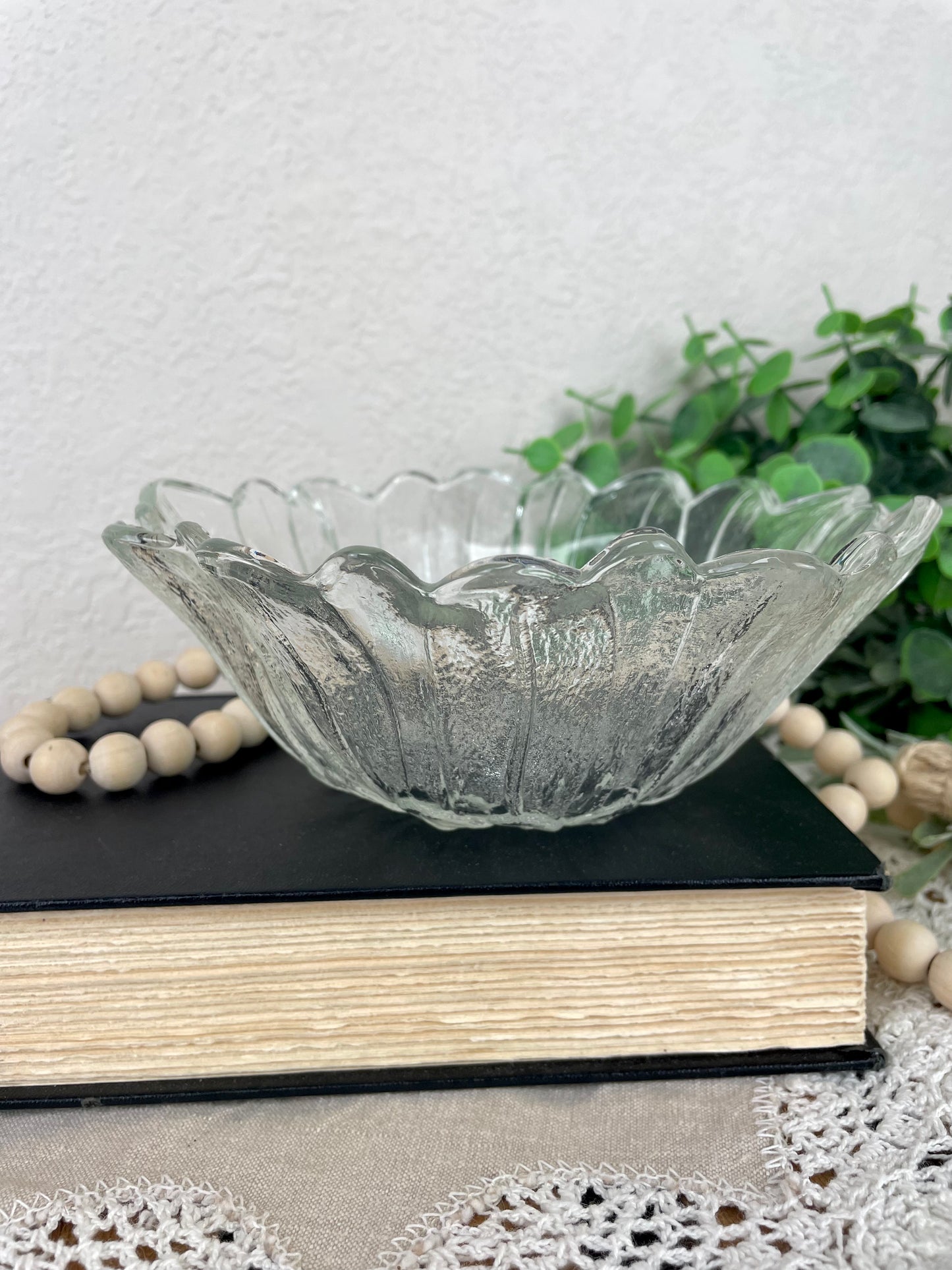 Vintage Glass Sunflower Bowl by Indiana Glass Co.