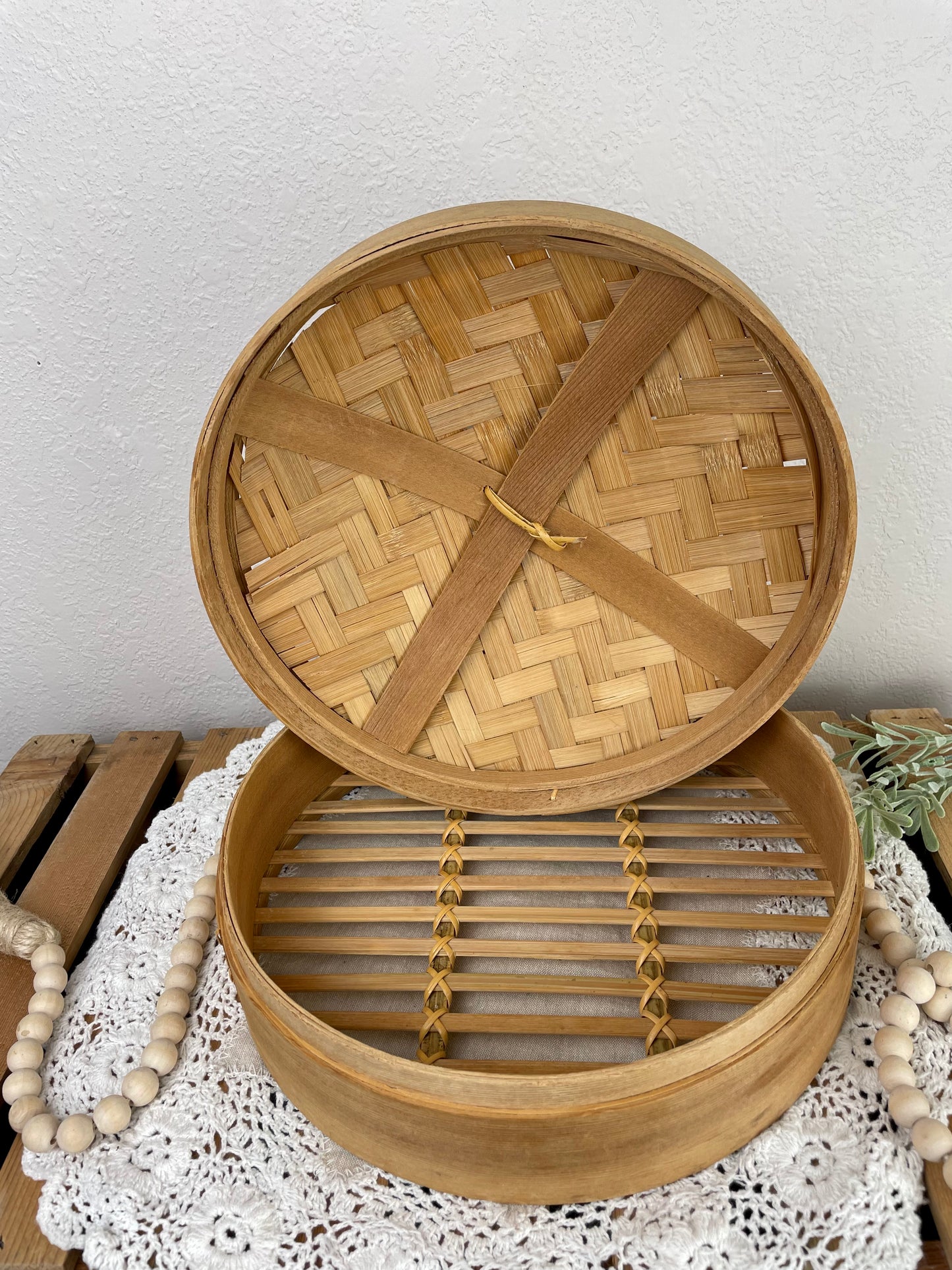 Vintage Bamboo Steamer Basket