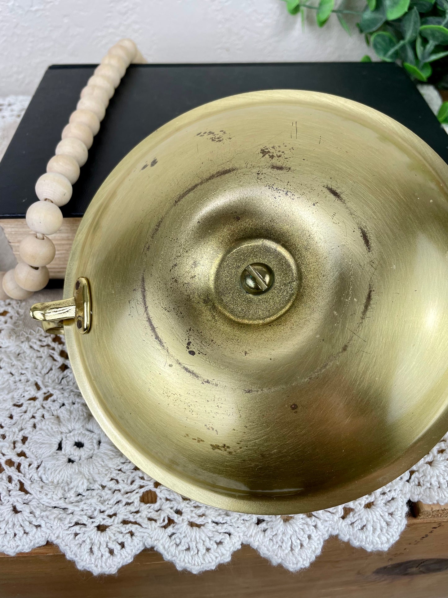 Vintage Brass Candle Holder with Drip Plate