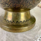 Vintage Etched Brass Tall Vase