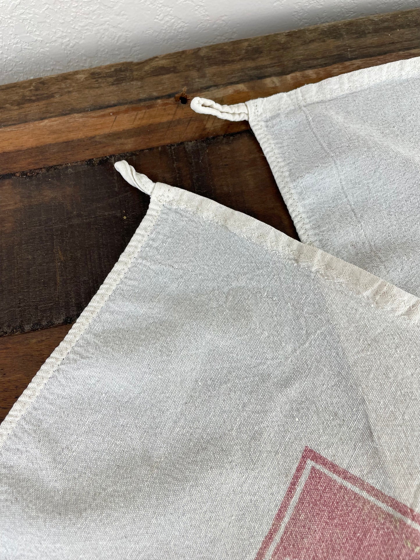 Vintage Inca Flour Sack Towel Set