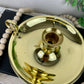 Vintage Brass Candle Holder with Drip Plate