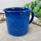 Vintage Speckled Blue Enamel Cup