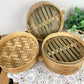 Vintage Bamboo Tiered Steamer Basket