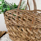 Large Vintage Woven Basket with Handle