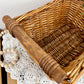 Vintage Rectangular Basket with Wood Handles