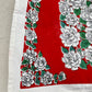 Vintage Red & White Floral Tea Towel