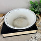 Vintage Small Enamel Bowl with Black Rim