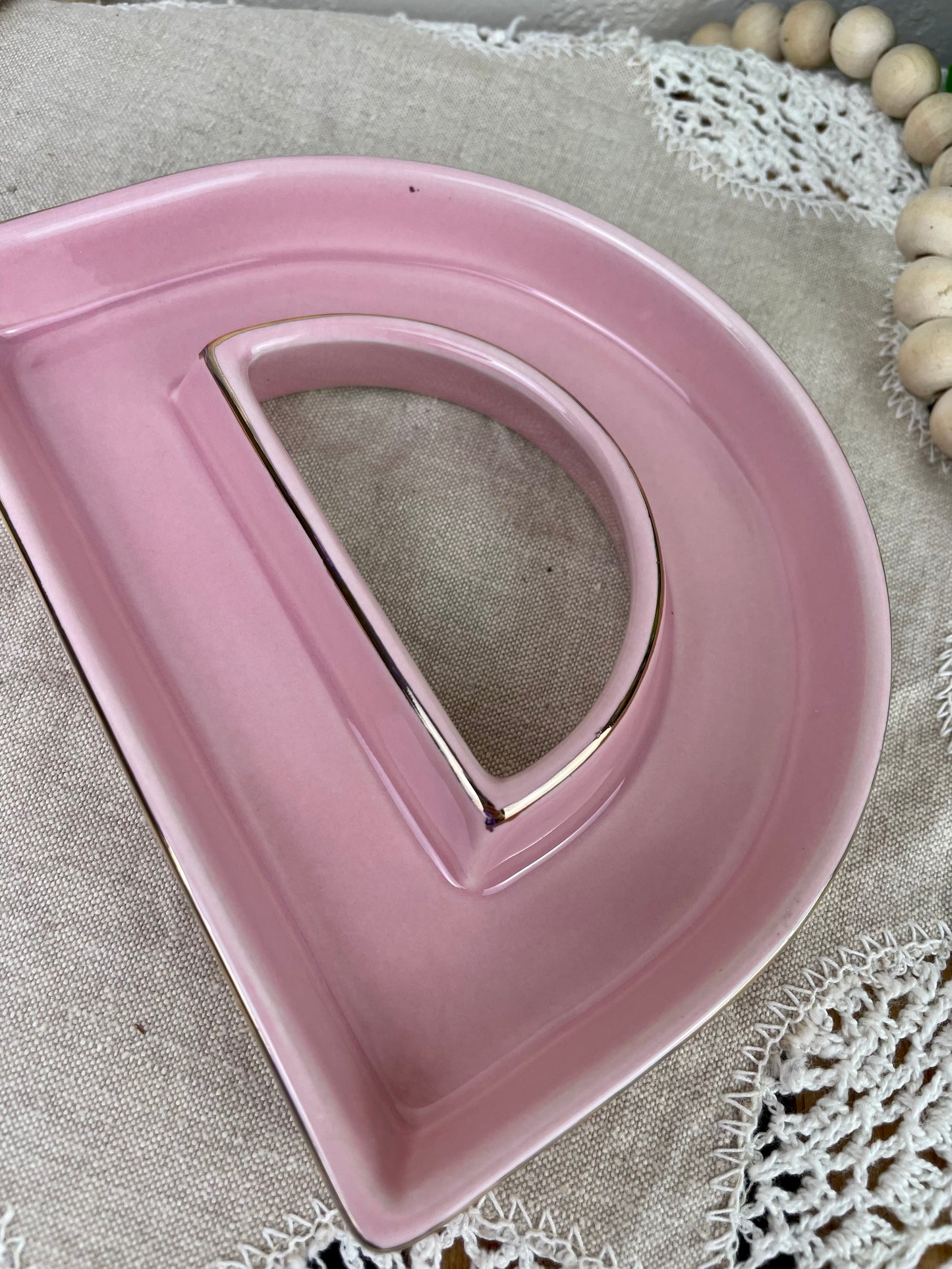 Porcelain “D” Candy Dish