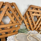 Set of Handmade Wooden Hexagon Wall Decor