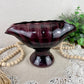 Vintage Amethyst Art Glass Footed Dish