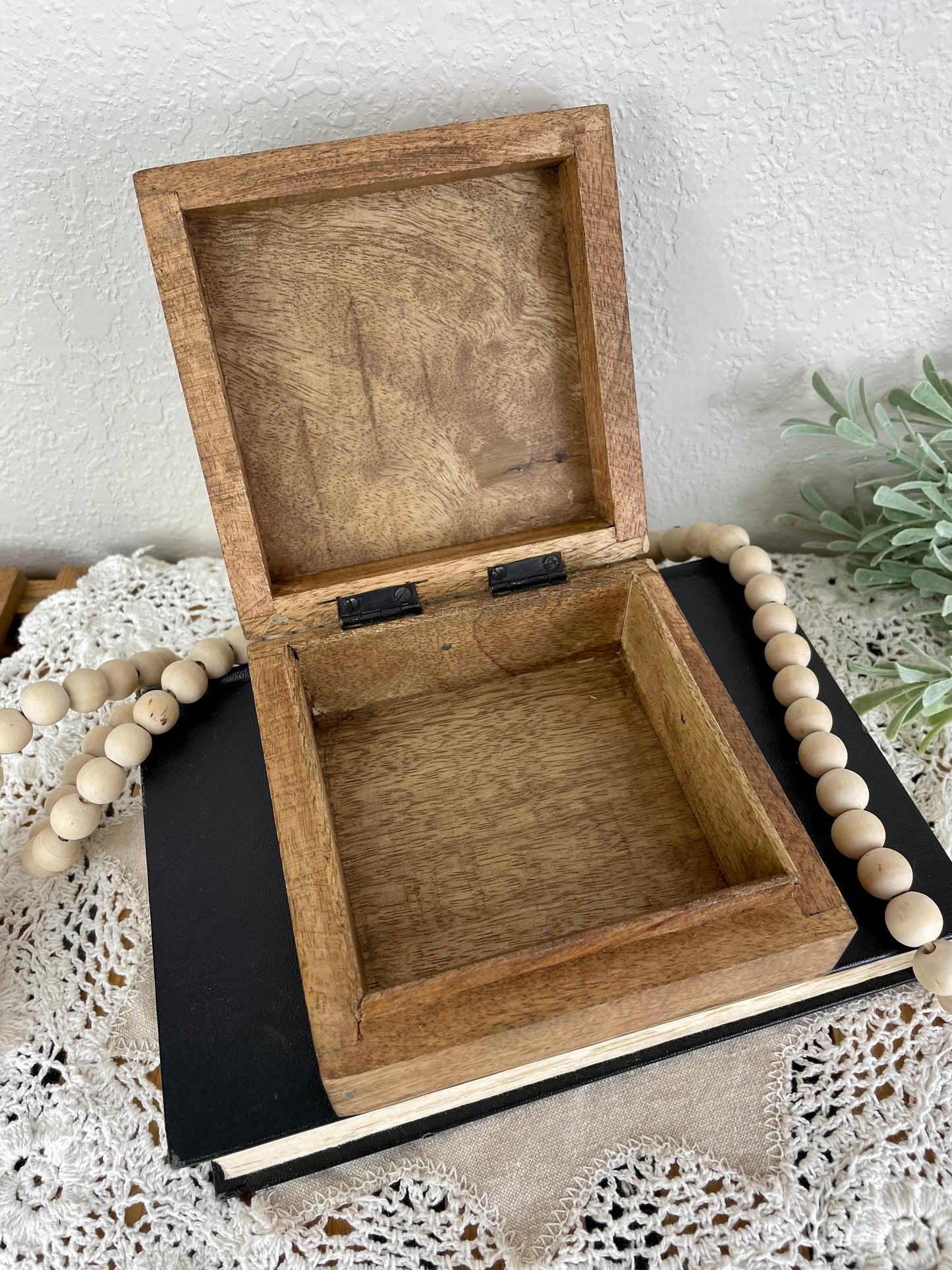 Vintage Carved Wood Box