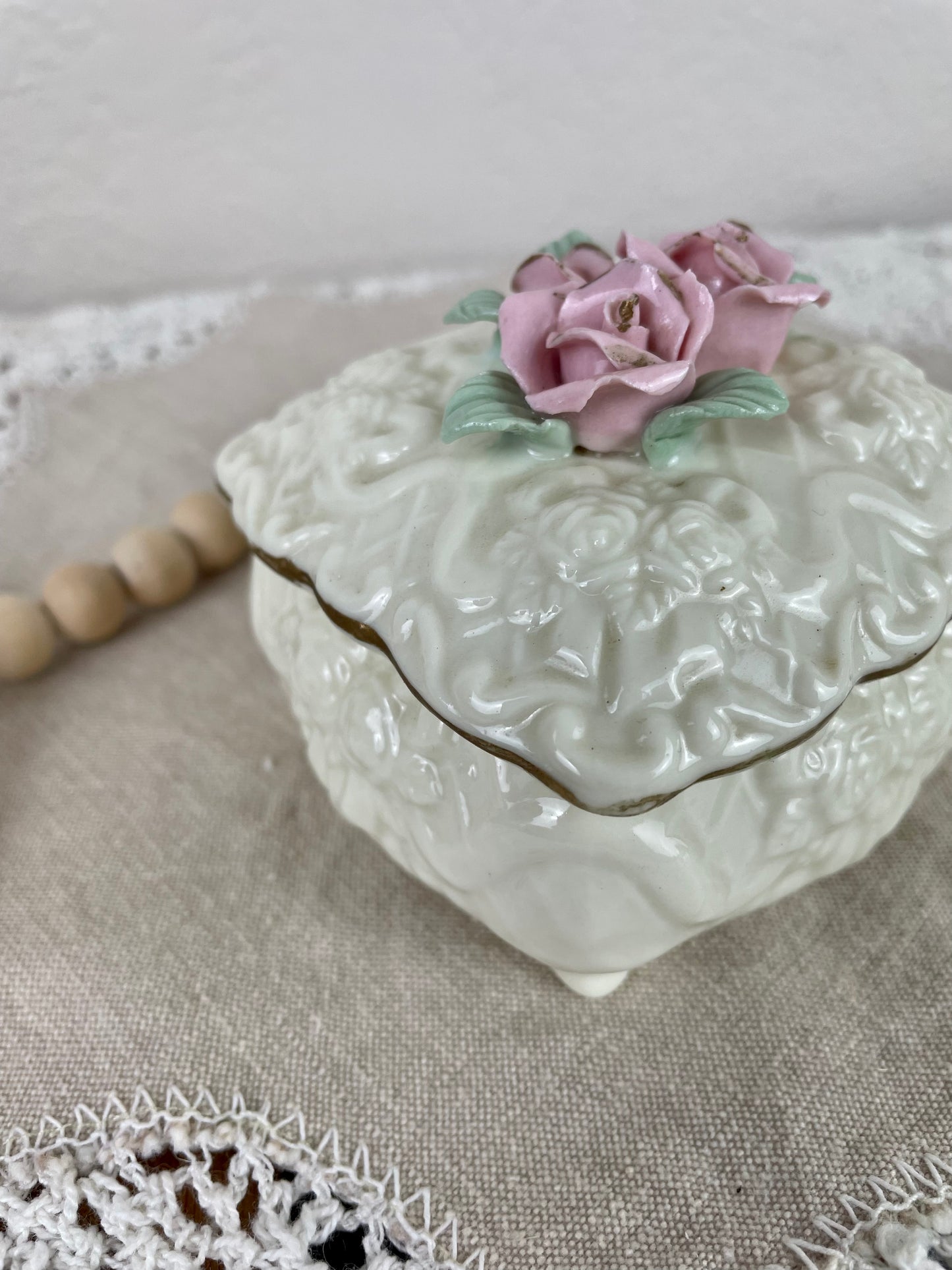 Vintage Porcelain Trinket Box