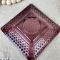 Vintage Fenton Hobnail Amethyst Glass Candle Dish