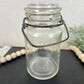 Vintage Glass Jar with Mini Flags