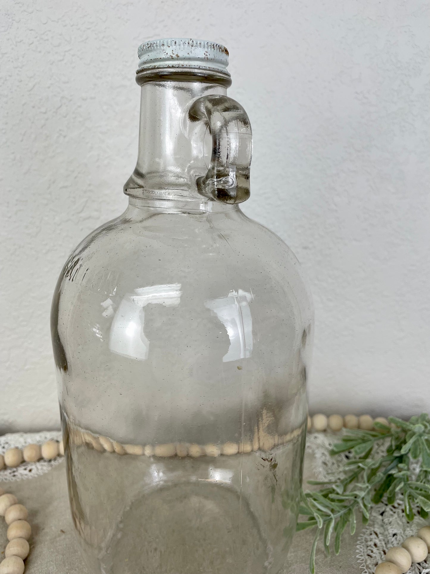 Vintage Half Gallon Glass Jug