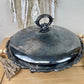 Vintage Footed Silver Oneida Dish Warmer with Lid