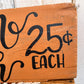 Handmade Reclaimed Barn Wood “Pumpkin Patch” Sign