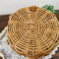 Vintage Chunky Wicker Tray with Handles