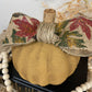 Handmade Textured Yellow Pumpkin with Bow