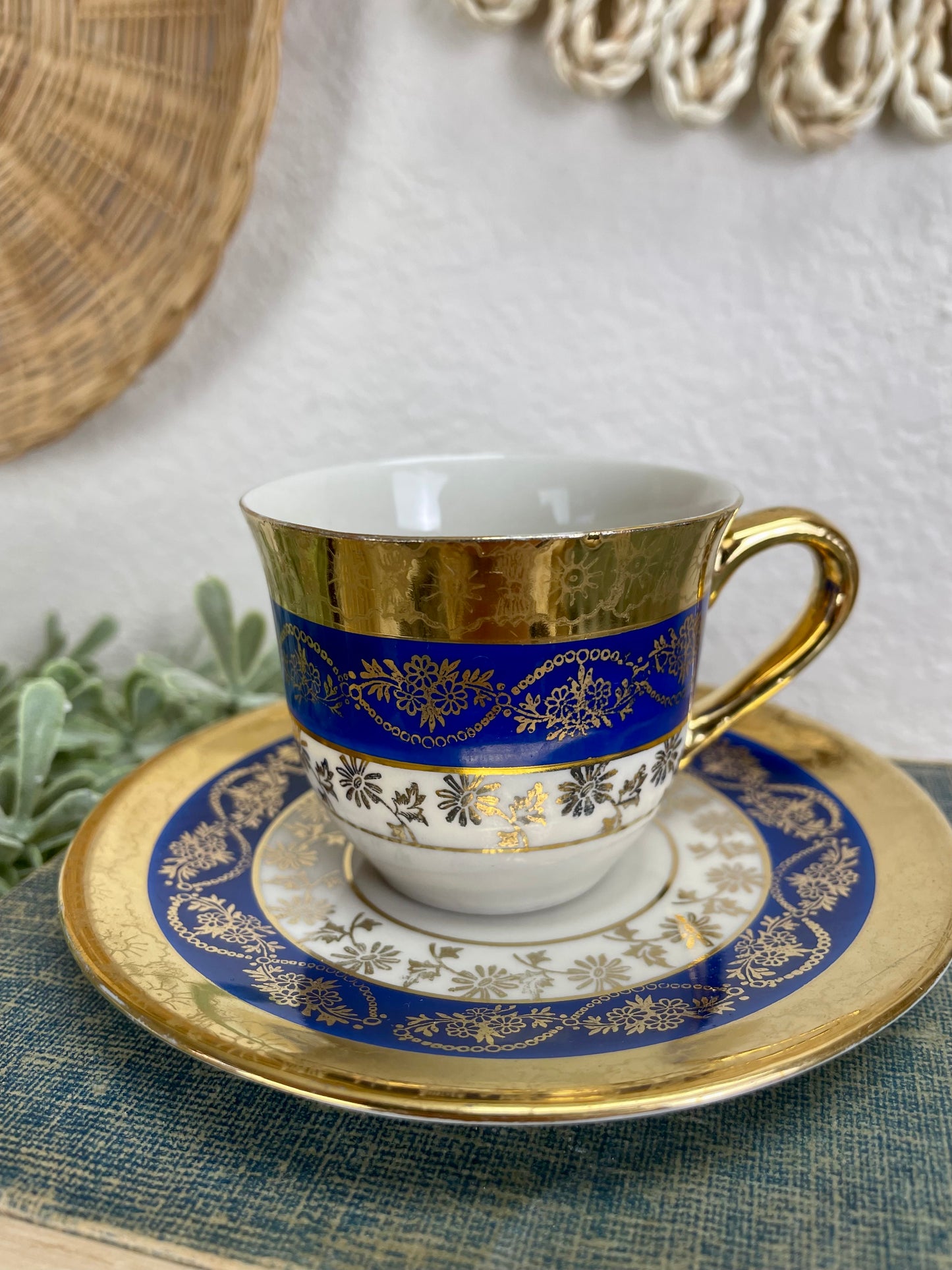 Vintage Liberty China Mini Teacup & Saucer Set