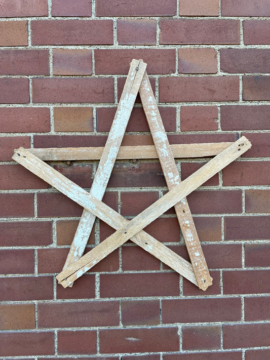 Handmade Vintage Wood Lath Star