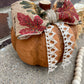 Handmade Textured Orange Pumpkin with Burlap Bow