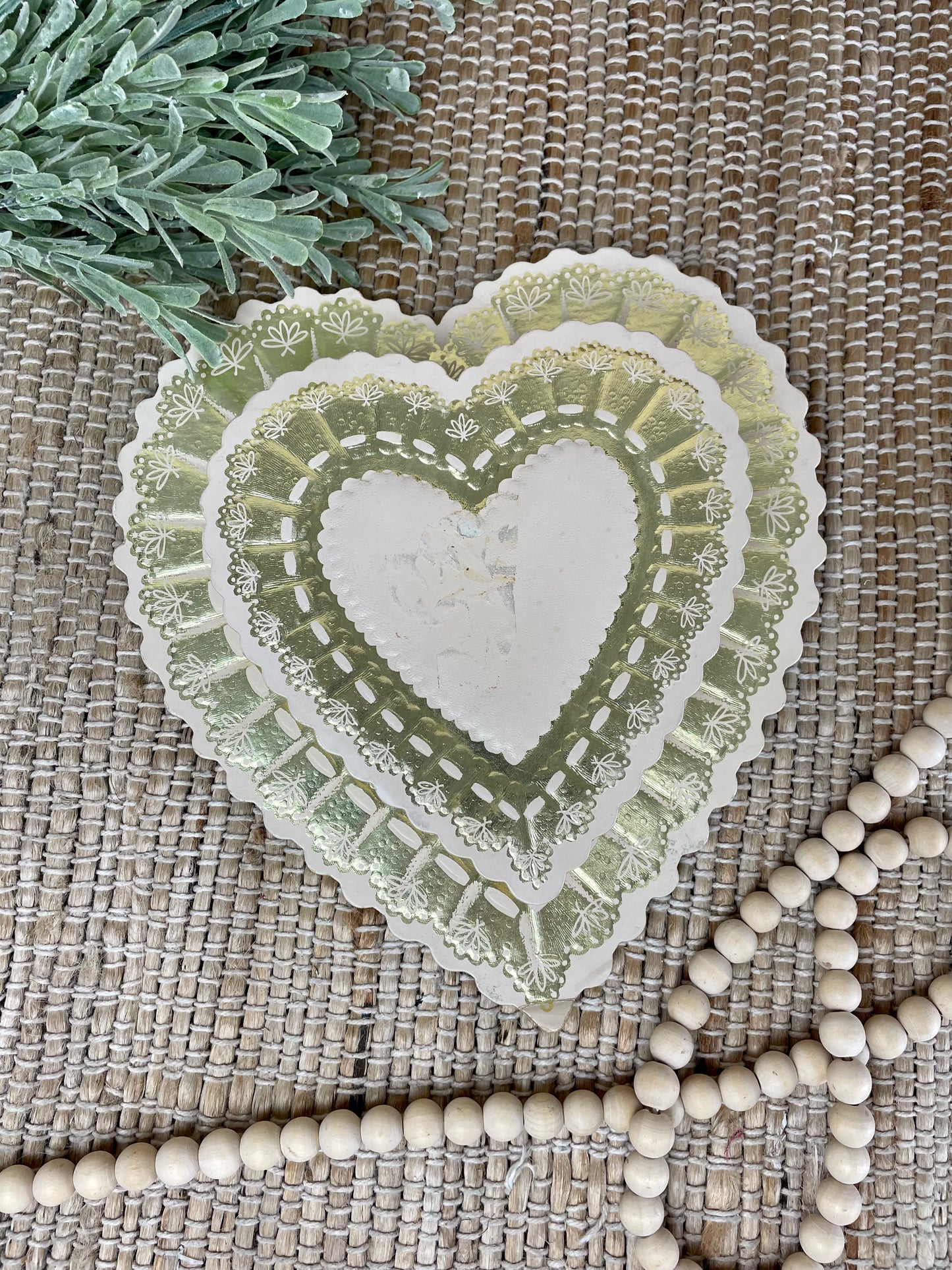Vintage Valentine Candy Box with Gold Details