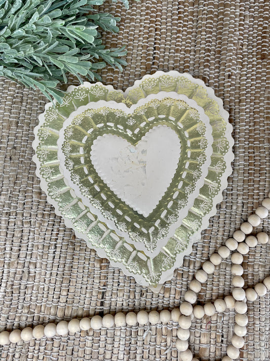 Vintage Valentine Candy Box with Gold Details