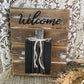 Handmade Barn Wood Black “Welcome” Pumpkin Sign