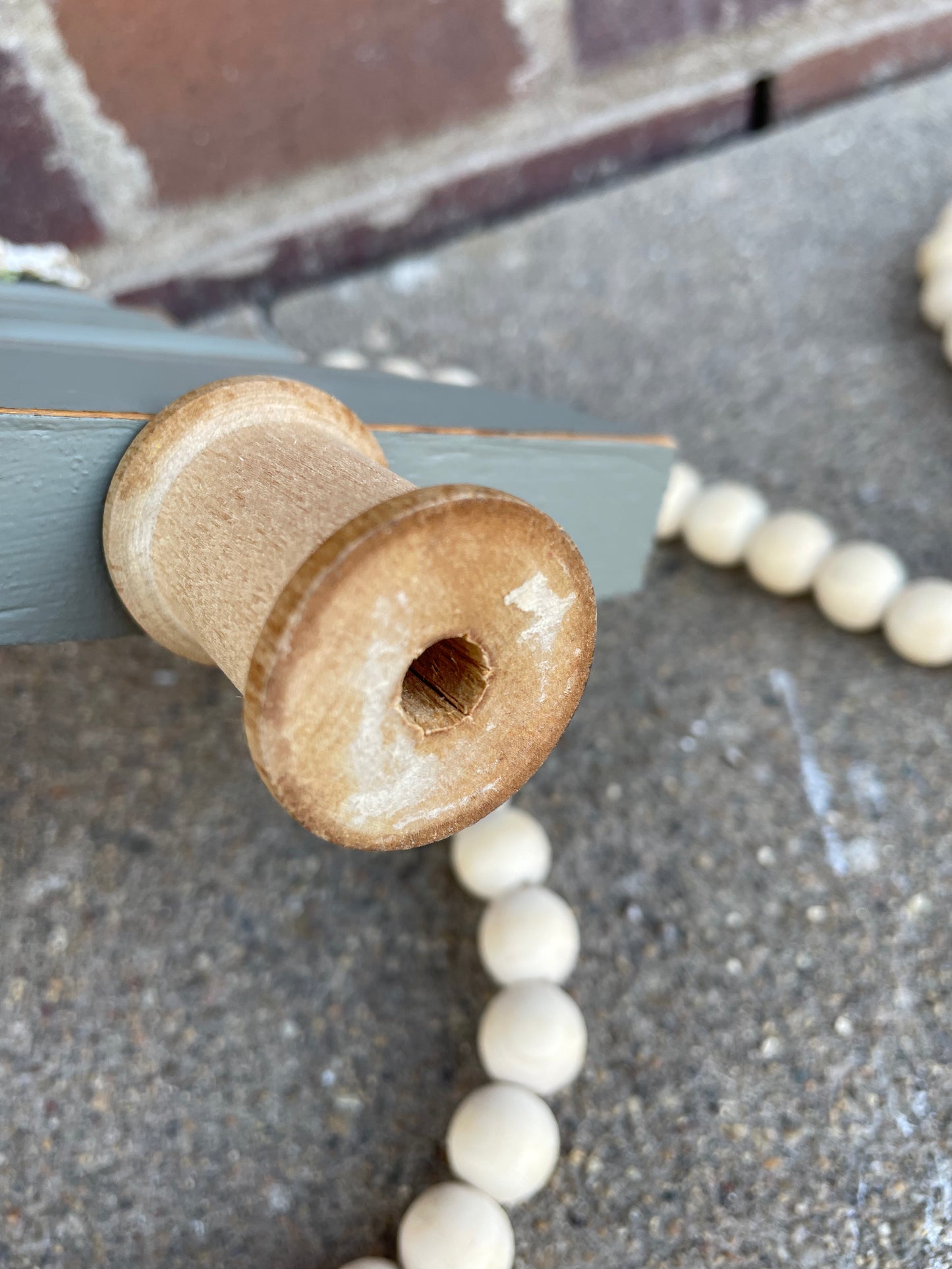 Upcycled Small Sage Green Vintage Trim Christmas Tree with White Poinsettia