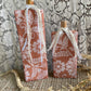 Handmade Reclaimed Wood Light Orange & White Pumpkin Set