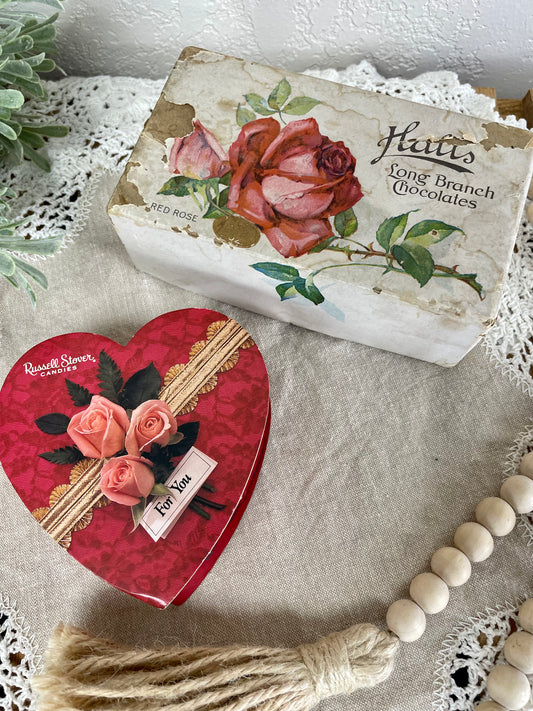 Small Vintage Valentines Candy Box Set