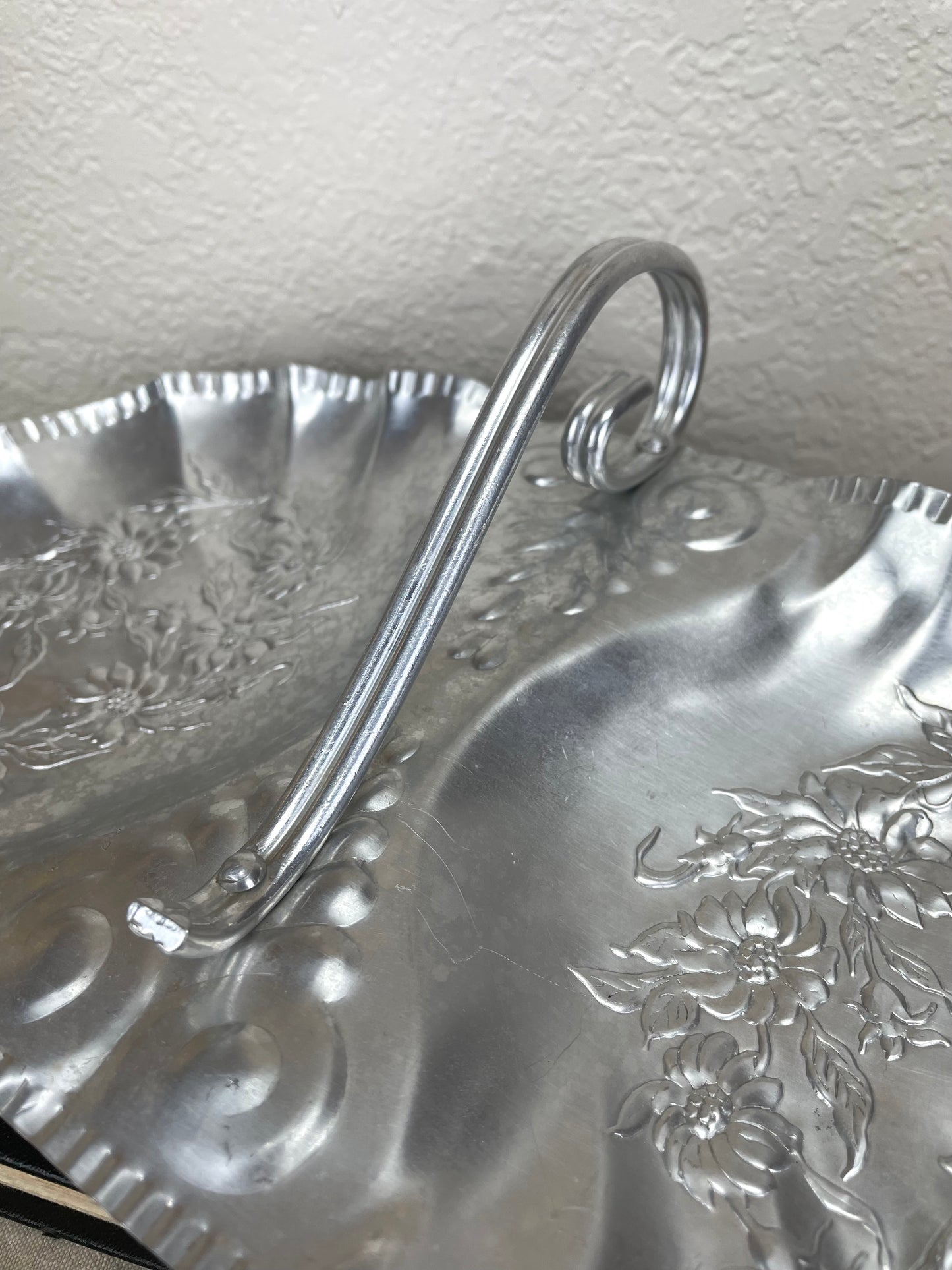 Vintage Mid-Century Hammered Aluminum Tray