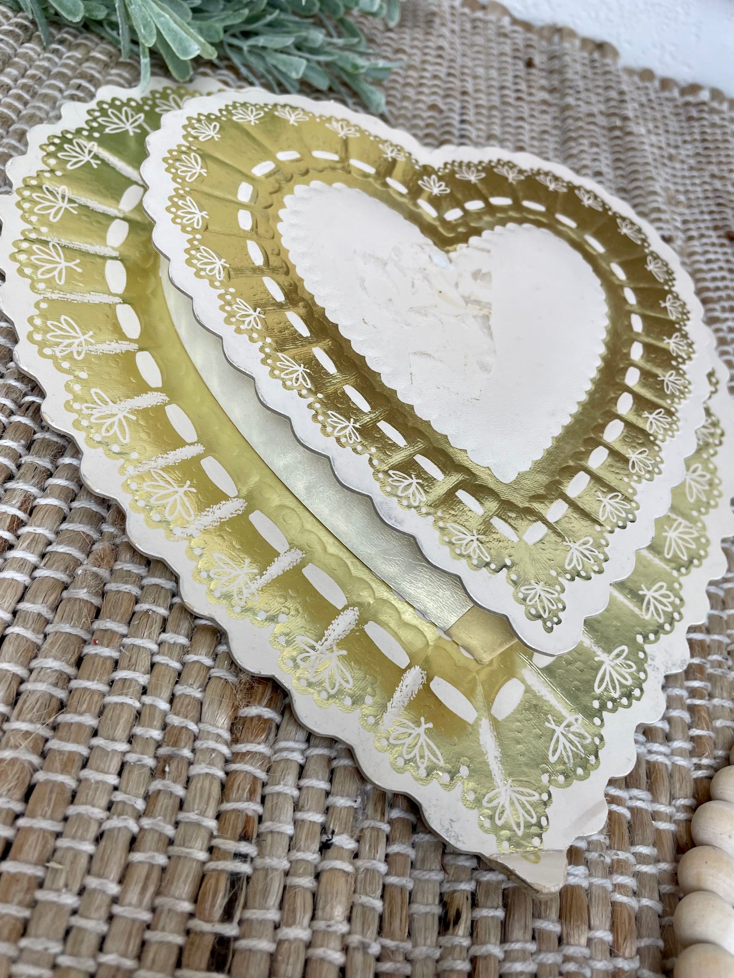 Vintage Valentine Candy Box with Gold Details