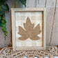 Handmade Reclaimed Wood Burlap Leaf Sign