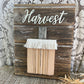 Handmade Barn Wood Peach “Harvest” Pumpkin Sign