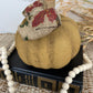 Handmade Textured Yellow Pumpkin with Bow
