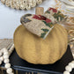 Handmade Textured Yellow Pumpkin with Bow