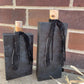 Handmade Reclaimed Black Floral Pumpkin Set